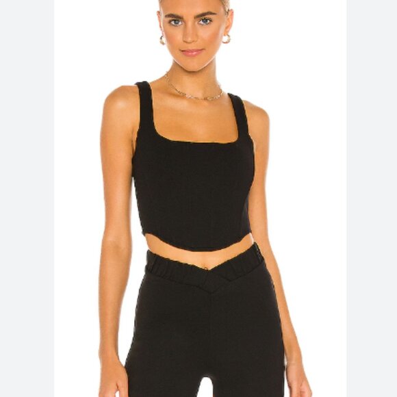 LPA Prescott Black Corset Bustier Tank Top - Picture 1 of 4